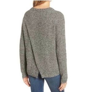 Madewell province cross back pullover sweater marled knit